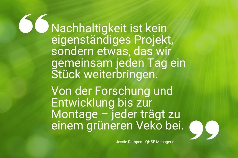 Nachhaltigkeit bei Veko: Schritt für Schritt in eine grünere Zukunft